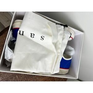 Sandro Paris Anouk Flame Solde Canvas Sneakers Royal Blue Lace Up US Size 8‎